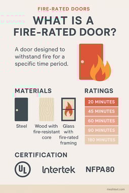 What is a fire-rated door