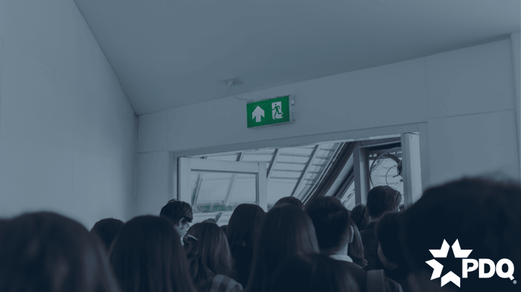 People going through a fire exit_v2